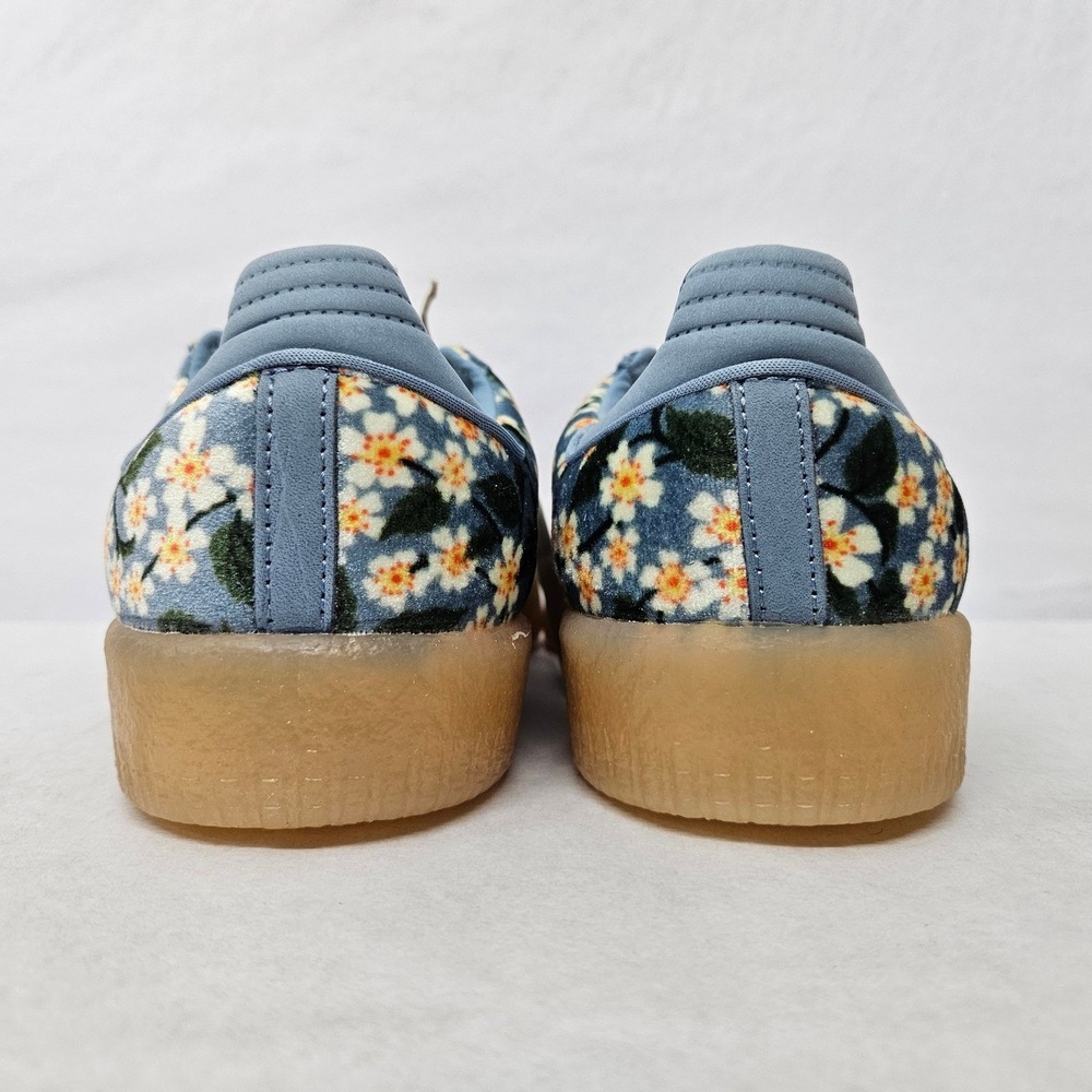 Adidas Sambae x Liberty London Sneakers JQ6046 Blue Floral Women's Size 7 - Picture 7 of 11
